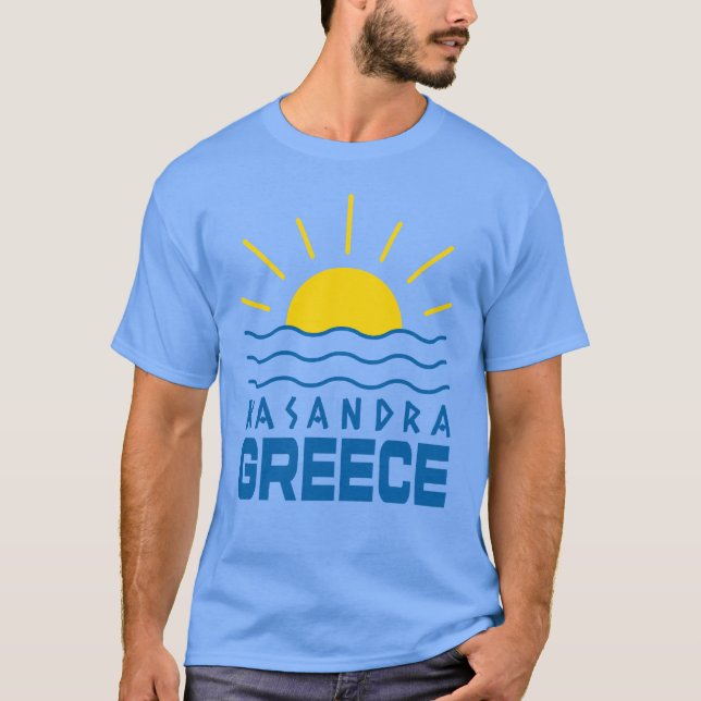 Camiseta Kasandra Sol Y Mar Azul De Hombre (Anverso)