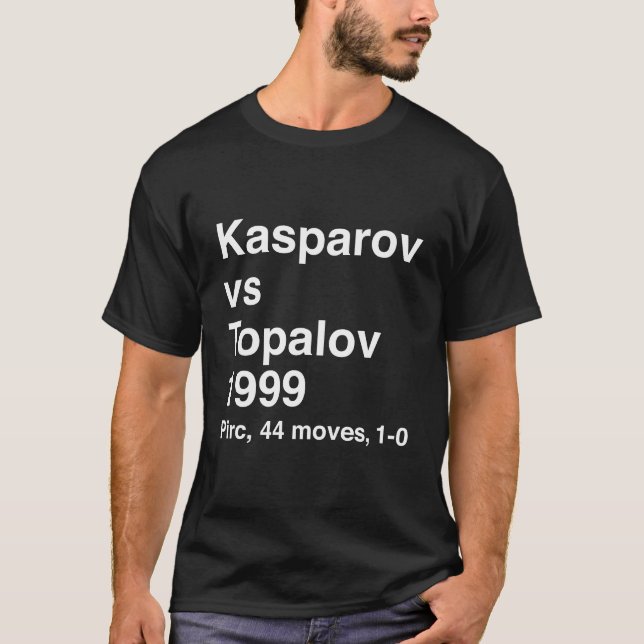 Camiseta Kasparov vs Topalov 1999 (Anverso)