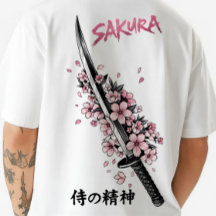 Katana de Sakura Estilo Japonés Ropa Urbana