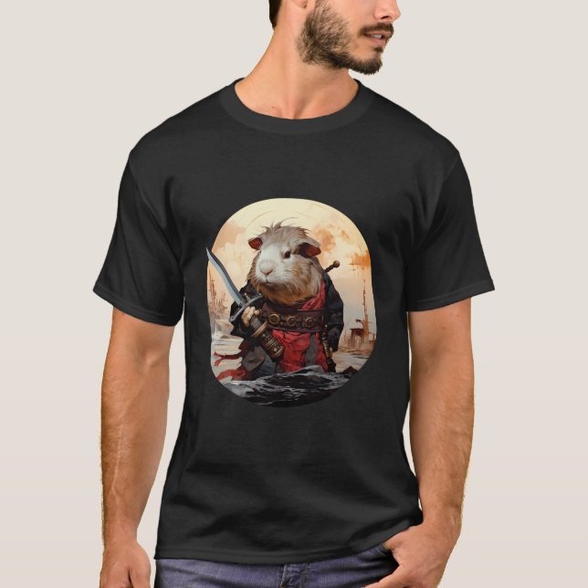 Camiseta Katana, Mascota divertida de Pig Samurai (Anverso)