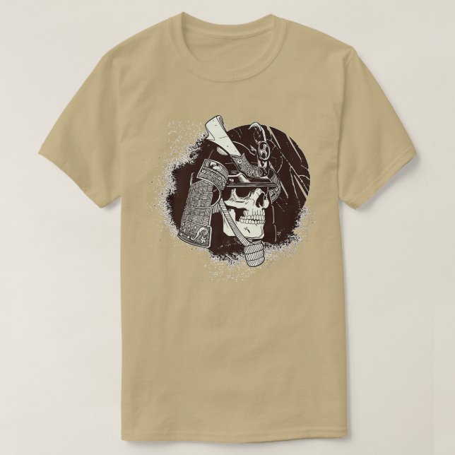 Camiseta Katana Skeleton, una guerrera samurai japonesa (Diseño del anverso)