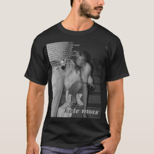 Camiseta kate moss negro y blanco