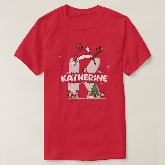 Camiseta Katherine Navidades con Katherine Name para la div (Diseño del anverso)