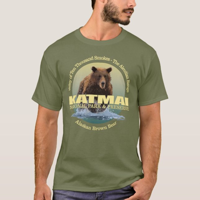 Camiseta Katmai (oso marrón) WT (Anverso)