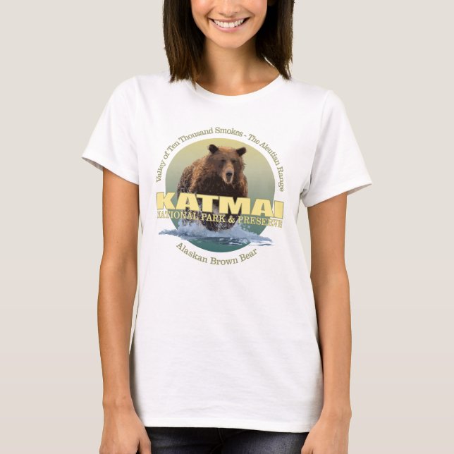 Camiseta Katmai (oso marrón) WT (Anverso)