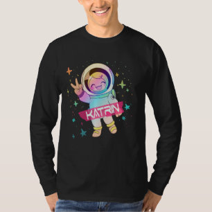 Camiseta KATRIN - Adorable nombre chica con astronauta lind