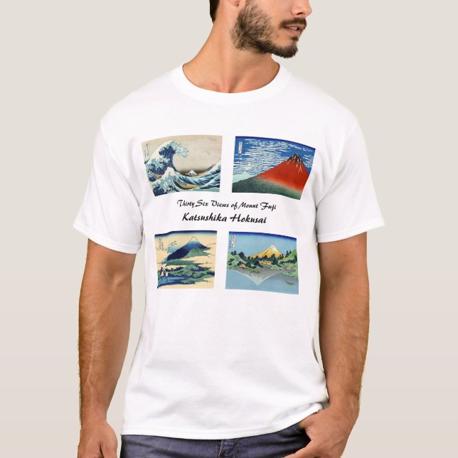 Camiseta Katsushika Hokusai - 36 vistas del Monte Fuji (Anverso)