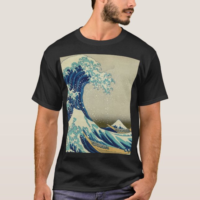 Camiseta Katsushika Hokusai - La gran ola de Kanagawa (Anverso)
