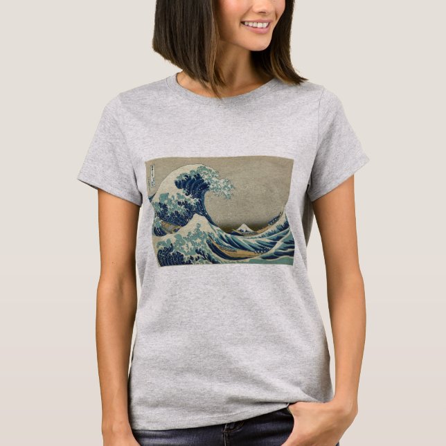 Camiseta Katsushika Hokusai: La gran ola en Kanagawa (Anverso)
