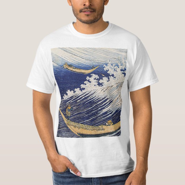 Camiseta Katsushika Hokusai. Olas oceánicas (Anverso)