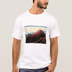 Camiseta Katsushika Hokusai - Rayos debajo de la cumbre
