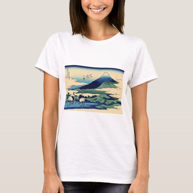 Camiseta Katsushika Hokusai - Umegawa en la provincia de Sa (Anverso)