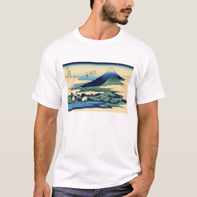 Camiseta Katsushika Hokusai - Umegawa en la provincia de Sa (Anverso)