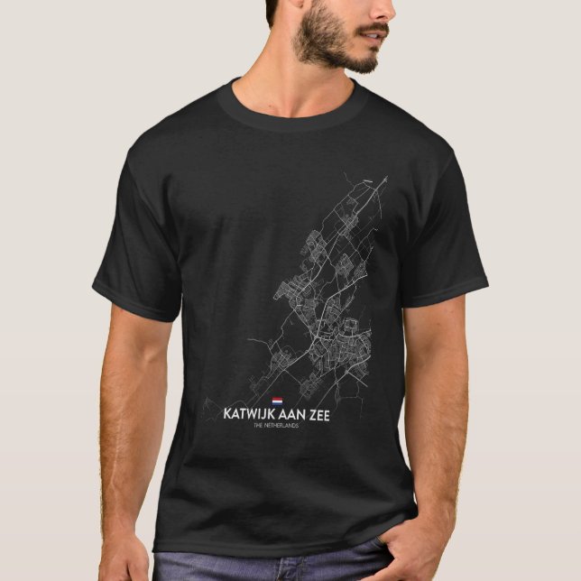 Camiseta katwijk-aan-zee el mapa de los países bajos Travel (Anverso)