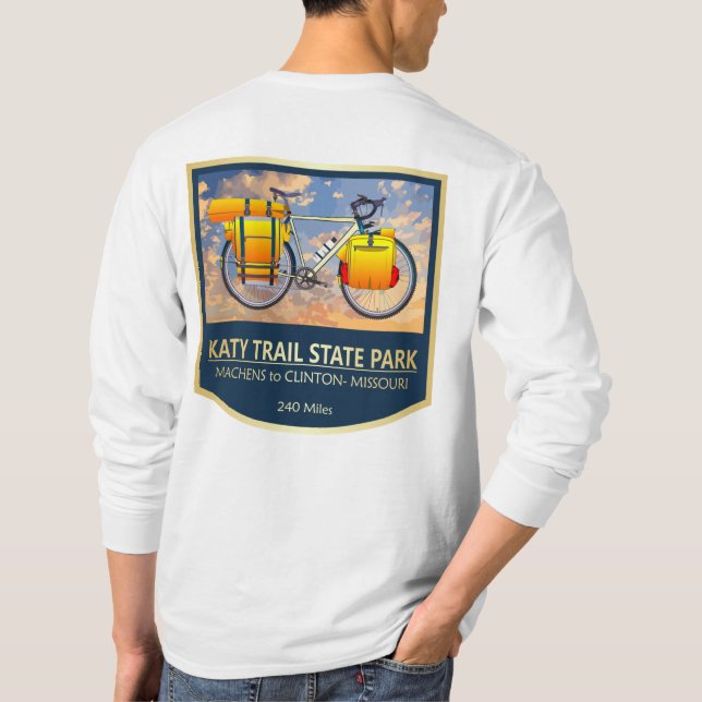Camiseta Katy Trail (bicicleta2)2 (Reverso)