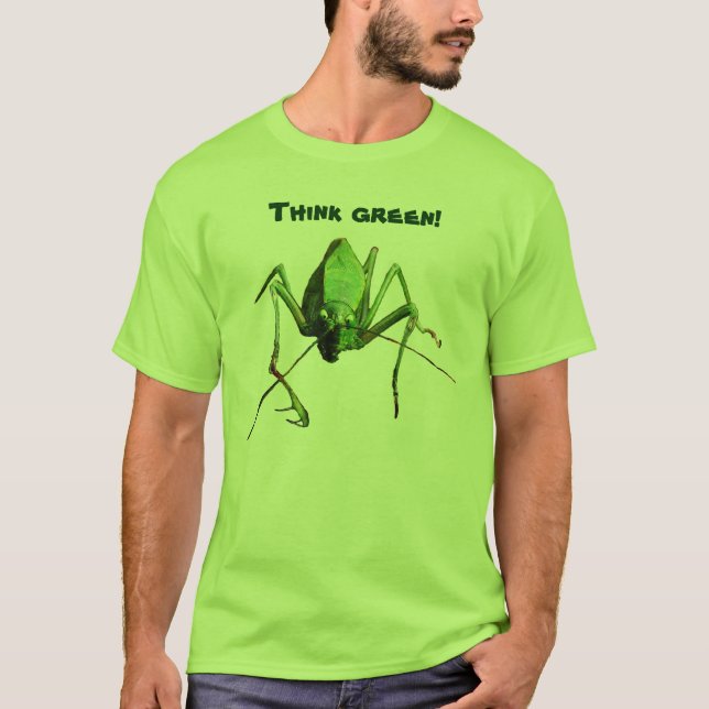 Camiseta Katydid piensa verde (Anverso)