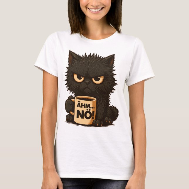 Camiseta Katze „Ähm Nö“ – Lustiges Katzen-Sarkasmus-Design (Anverso)