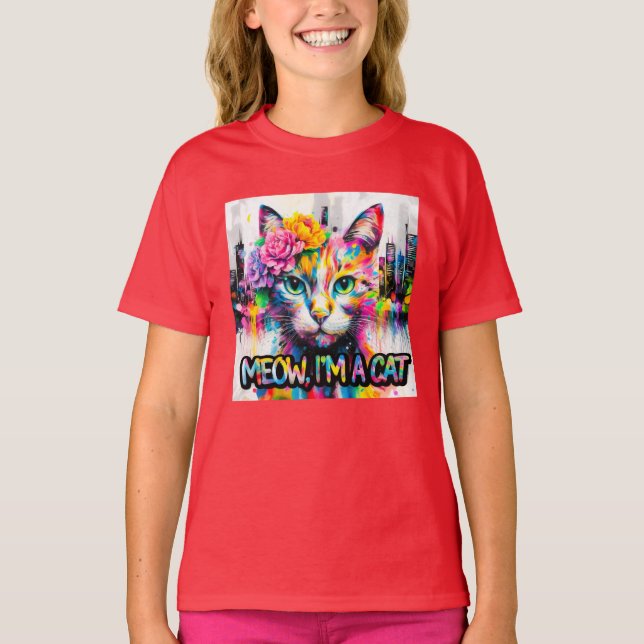 Camiseta Katze bunt  (Anverso)