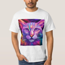 Katze in Neonfarben