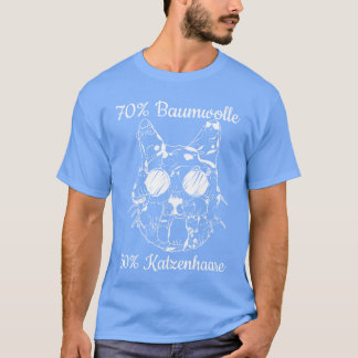 Camiseta Katzenbesitzer Katzen Spruch 70 Baumwolle 30 Kat f