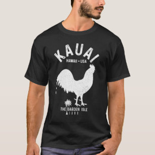 Camiseta Kauai 1959 La Isla del Jardín Pollo Hawaii Vintage