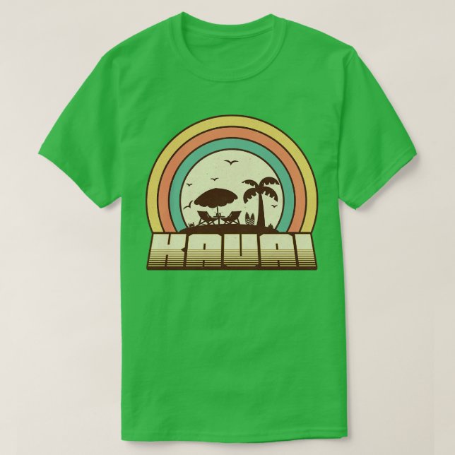 Camiseta Kauai Beach Retro Sunset Style (Diseño del anverso)