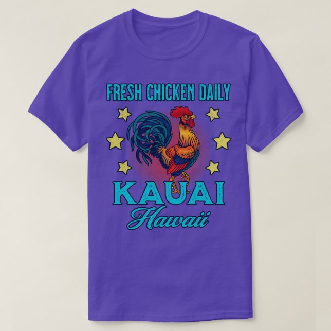 Camiseta Kauai Family Vacation Fresh Chicken Daily Souvenir (Diseño del anverso)