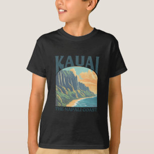Camiseta Kauai Hawái Costa Na Pali Vintage Playa