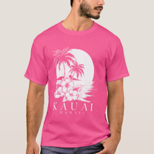 Camiseta Kauai Hawaii Aloha Hawaiian Hibiscus Surfer Souven