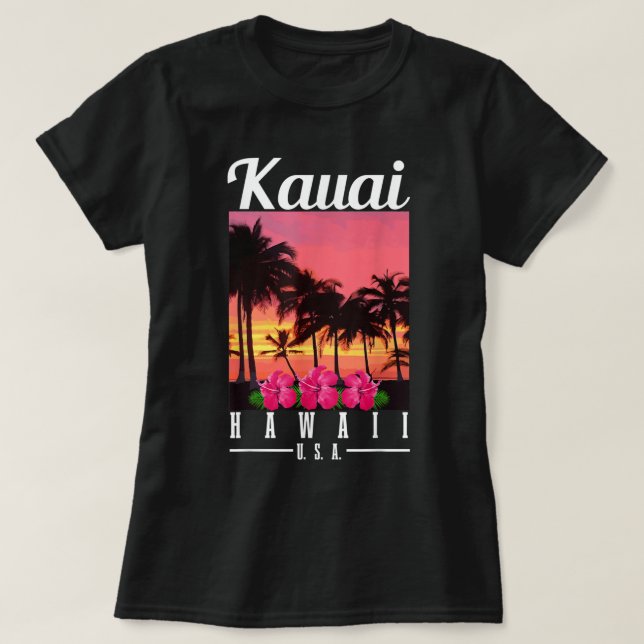 Camiseta Kauai, Hawaii Beach Design Tribal Turtle Gift  (Diseño del anverso)
