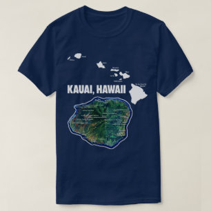 Camiseta Kauai Hawaii Con Islas Hawaianas
