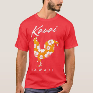 Camiseta Kauai Hawaii Flor Hibiscus Chicken Lover Souveni