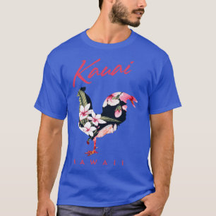 Camiseta Kauai Hawaii Flor Hibiscus Chicken Lover Souveni