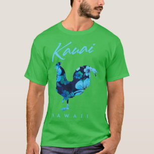 Camiseta Kauai Hawaii Flor Hibiscus Chicken Lover Souveni