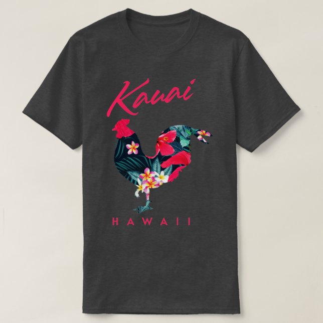 Camiseta Kauai Hawaii Flor Hibiscus Chicken Lover Souveni (Diseño del anverso)