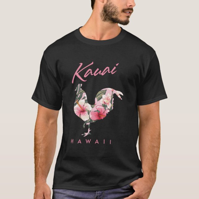 Camiseta Kauai Hawaii Flower Hibiscus Chicken (Anverso)