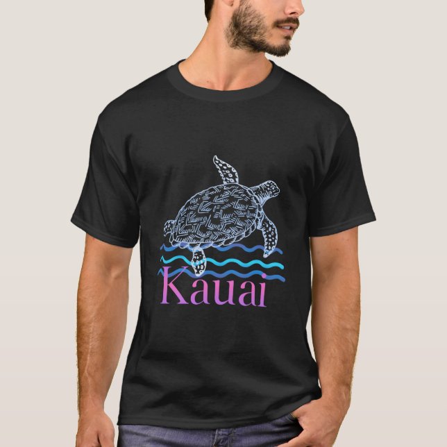Camiseta Kauai Hawaii Isla Natación Turtle Hawaii S (Anverso)