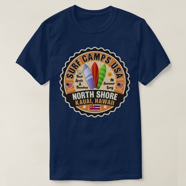 Camiseta Kauai Hawaii North Shore (Diseño del anverso)