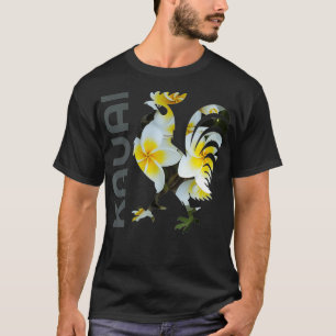 Camiseta Kauai Hawaii Pollo Rooster Flor Cocina de diseño 