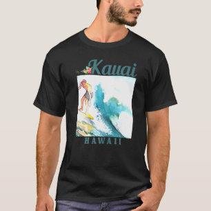 Camiseta Kauai Hawaii Surfista Vintage