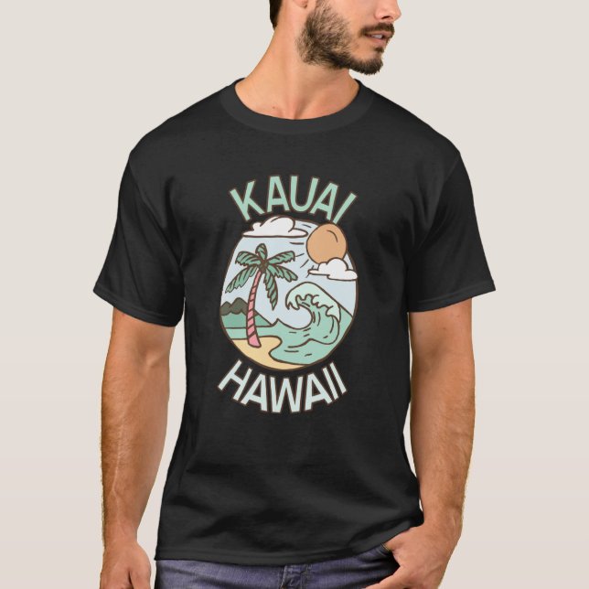 Camiseta Kauai Hawaii Tropical Beach Souvenir (Anverso)