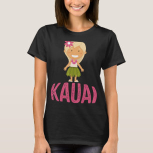 Camiseta Kauai Hawaii Vintage Retro Skyline Chica Tropical 