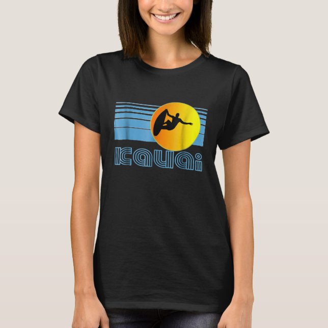 Camiseta Kauai Retro Surf T Shirt Hawaii Surfing Design Cl (Anverso)