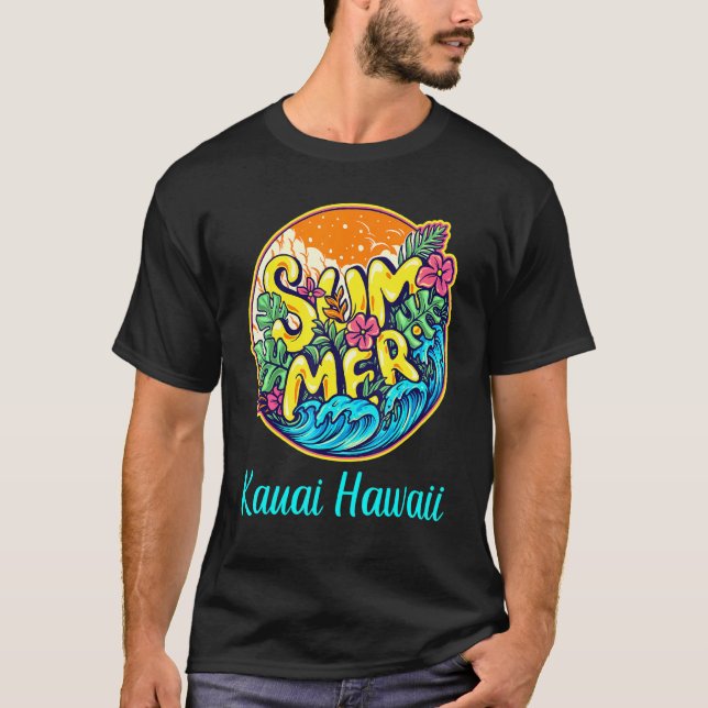 Camiseta Kauai Summer Hawaii Island Vacaciones Souvenir Sea (Anverso)