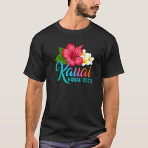 Camiseta Kauai Vacó Con Hibiscus Flo Tropical Hawaiano
