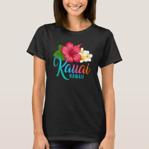 Camiseta Kauai Vacó Con Hibiscus Flo Tropical Hawaiano