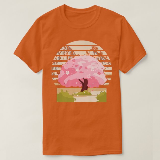 Camiseta Kawa, un árbol de flores de cerezo tradicional jap (Diseño del anverso)
