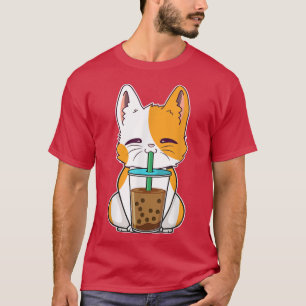 Camiseta Kawai Anime Boba Tea Design para anime y manga fa