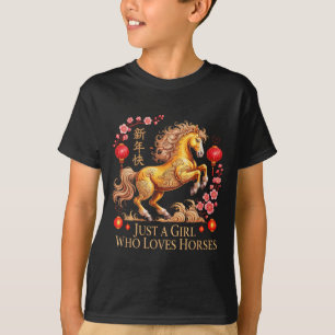 Camiseta Kawaii 2026 Solo Chica Que Ama Caballos Zodiaco Va