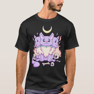 Camiseta Kawaii 3 Cabeza Perro Cute Pastel Gótico Creepy Pe